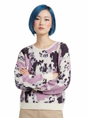 Cyrus ($99) Rayon Blend Pullover Jacquard Pattern Sweater - PTP 26